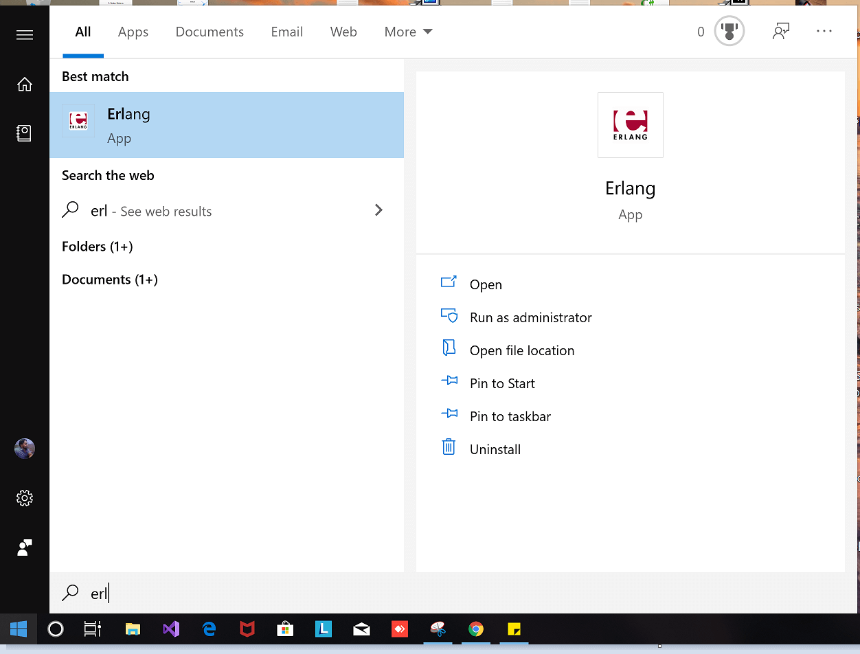 Install Erlang on Windows Machine