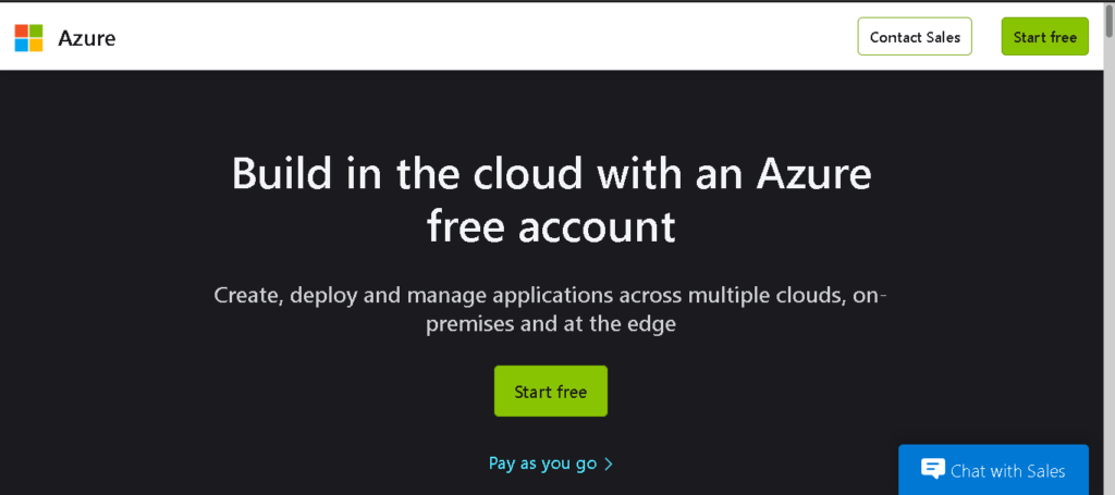 Starting with the creation of Azure Account