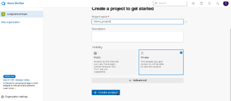 Create Azure DevOps Pipeline Project